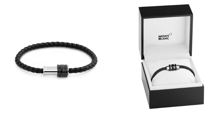Mont Blanc Stainless Steel Cord Bracelet - Black | Editorialist
