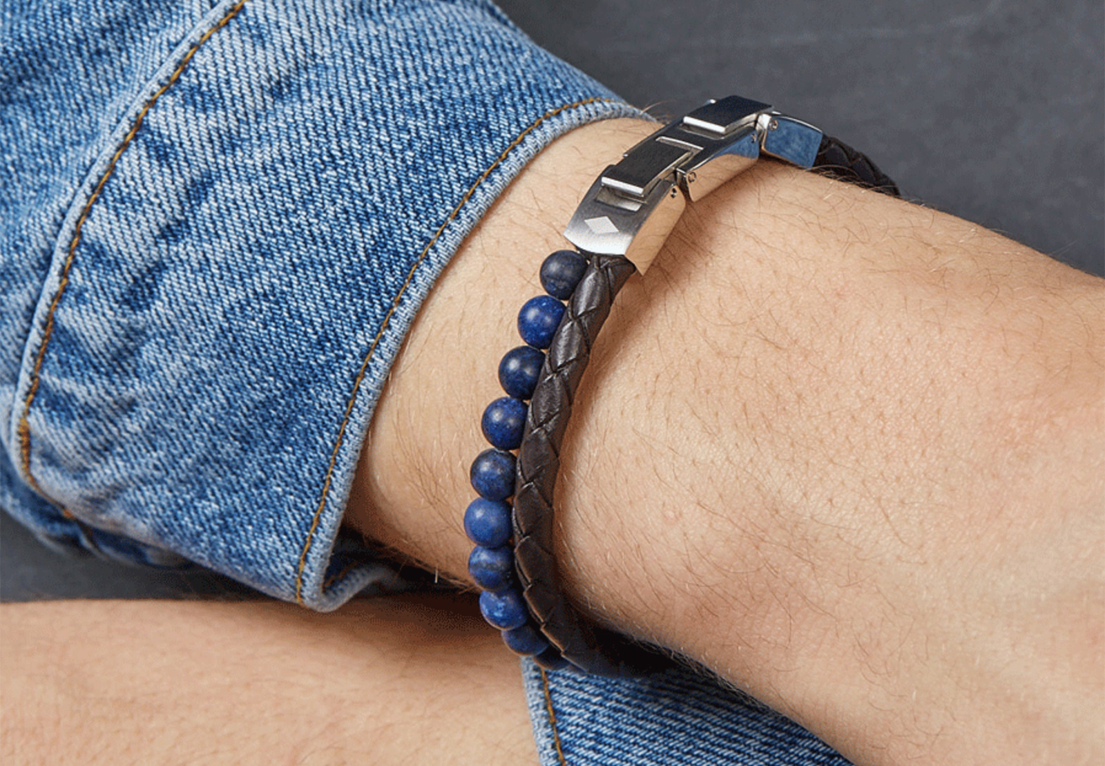 Amazon.com: Fossil Men's Leather and Beaded Bracelet, Color: Black (Model:  JF02763040): Clothing, Shoes & Jewelry