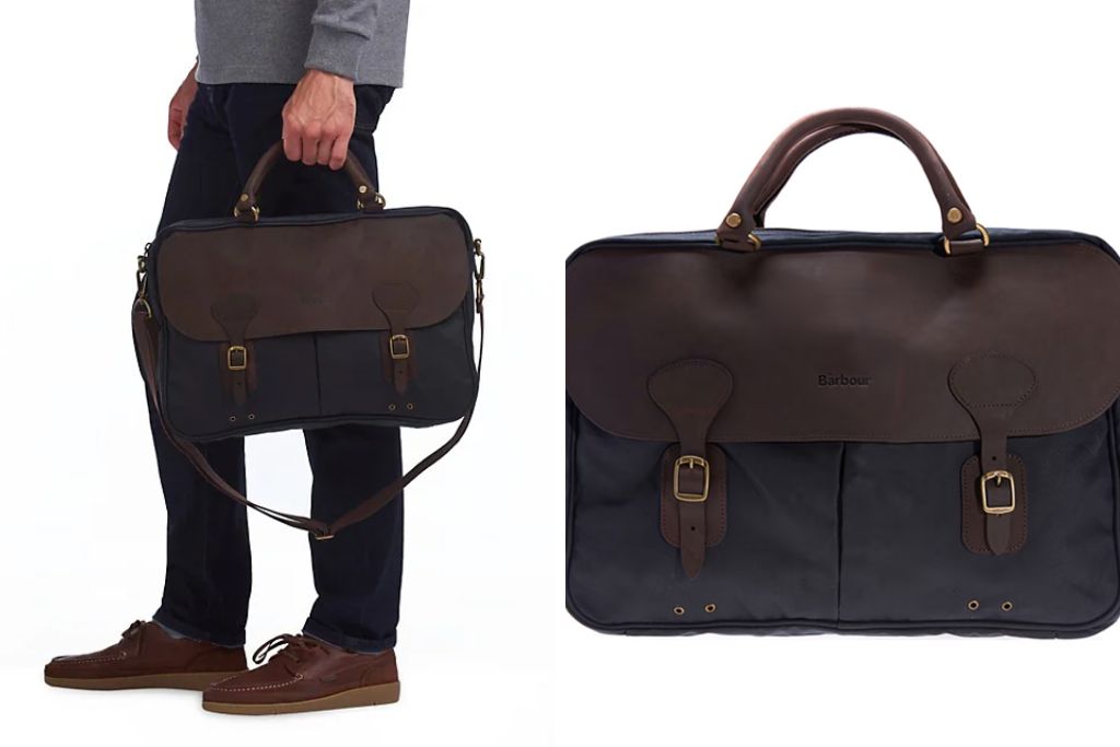 Barbour Waxed Leather Briefcase