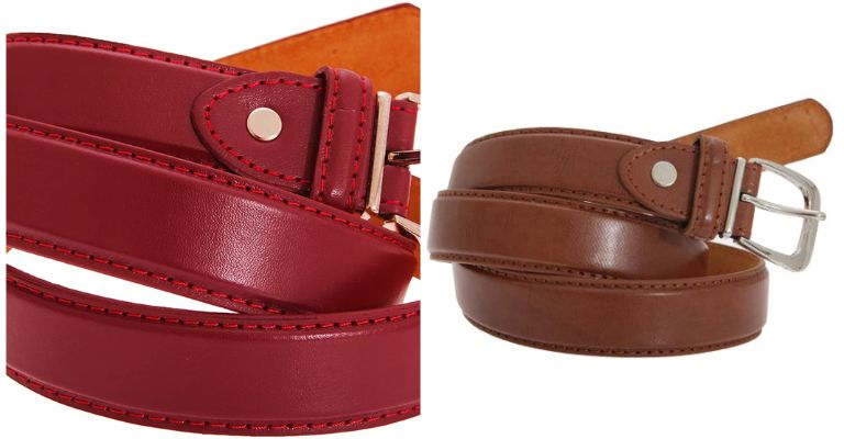 Red Forest Leather Belt